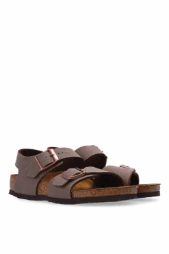 Birkenstock Kids BRĄZOWY Sandały z logo ‘New York’