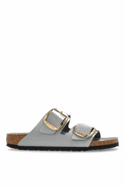Birkenstock SZARY Klapki `Arizona Big Buckle`