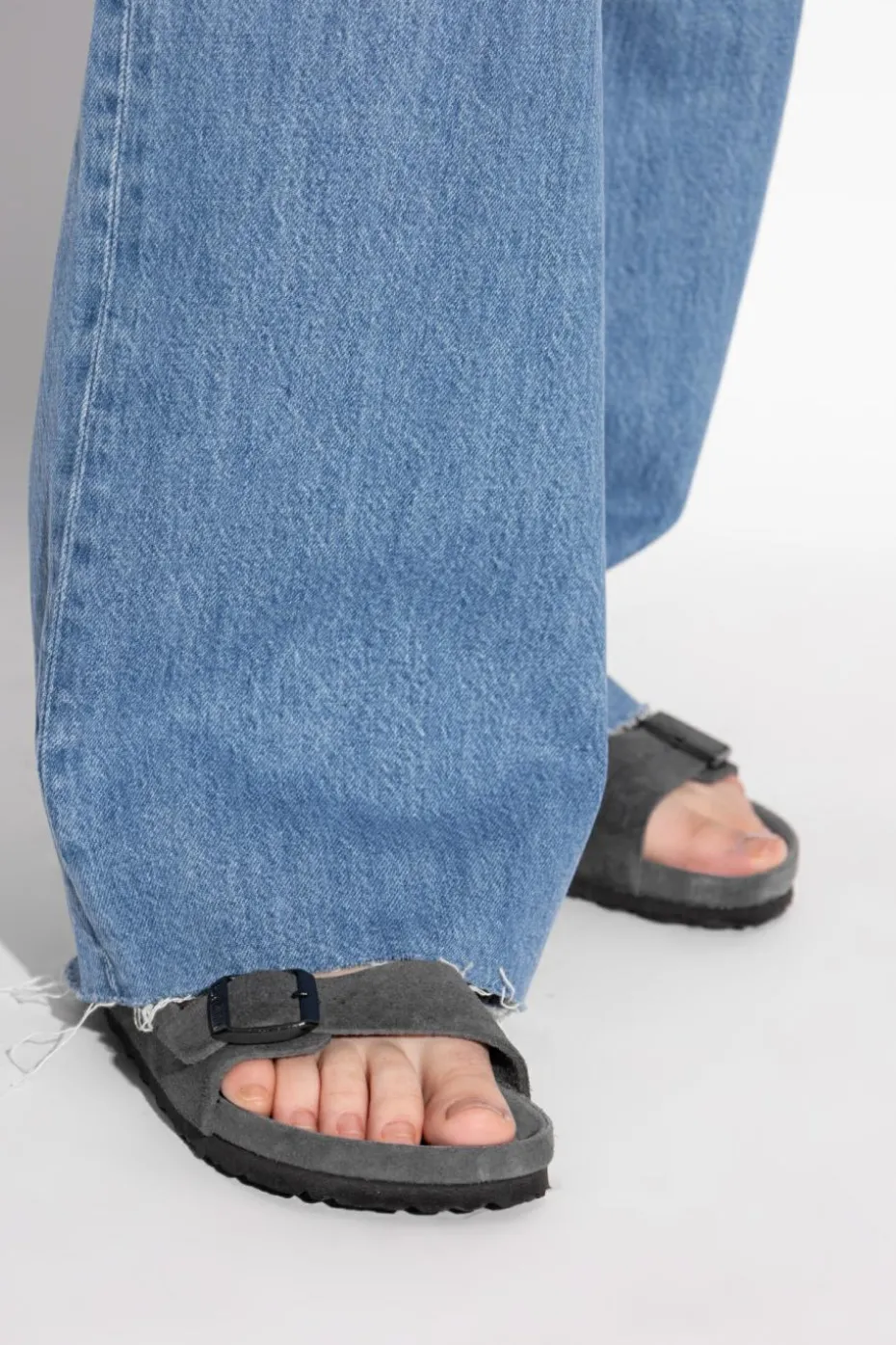 Birkenstock SZARY Klapki `Arizona BS`
