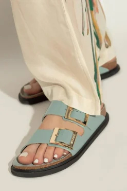 Birkenstock ZIELONY Klapki `Arizona Droplet Buckle`