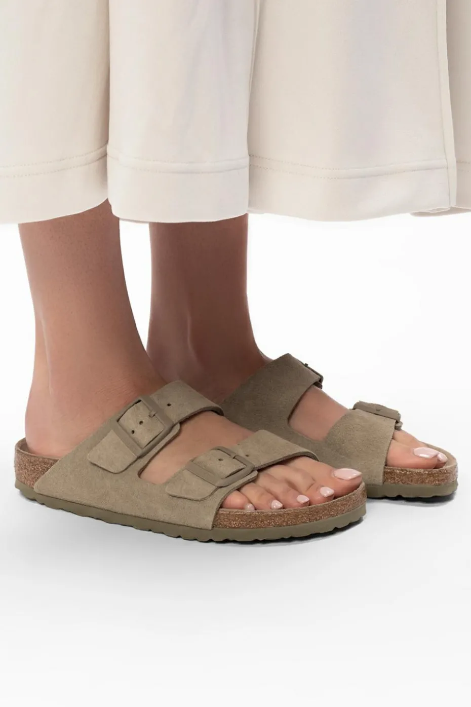 Birkenstock ZIELONY Skórzane klapki ‘Arizona BS’