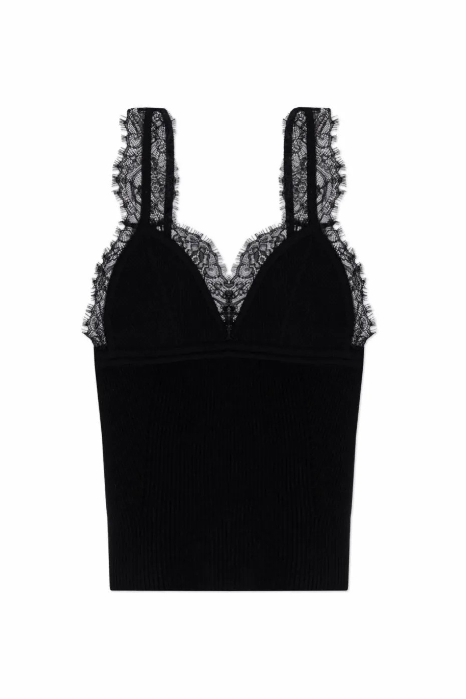 Blumarine CZARNY Prążkowany top