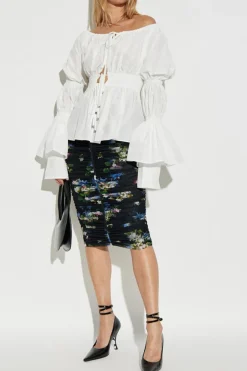 Blumarine CZARNY Spódnica z motywem kwiatowym