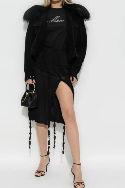 Blumarine CZARNY Top z logo