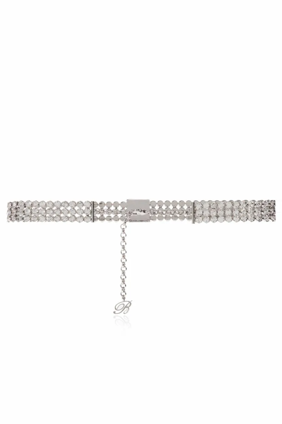 Blumarine SREBRNY Choker z aplikacją