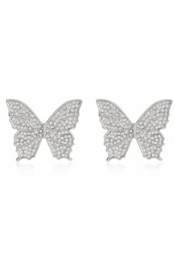 Blumarine SREBRNY Kolczyki w kształcie motyli