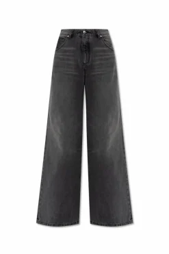 Blumarine SZARY Jeansy z szerokimi nogawkami