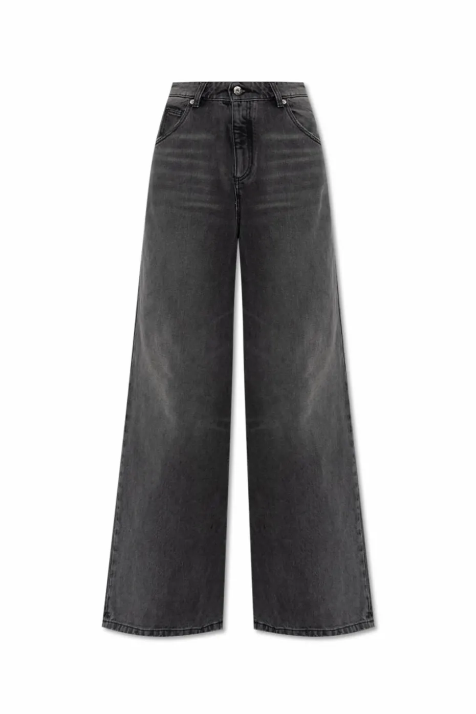 Blumarine SZARY Jeansy z szerokimi nogawkami