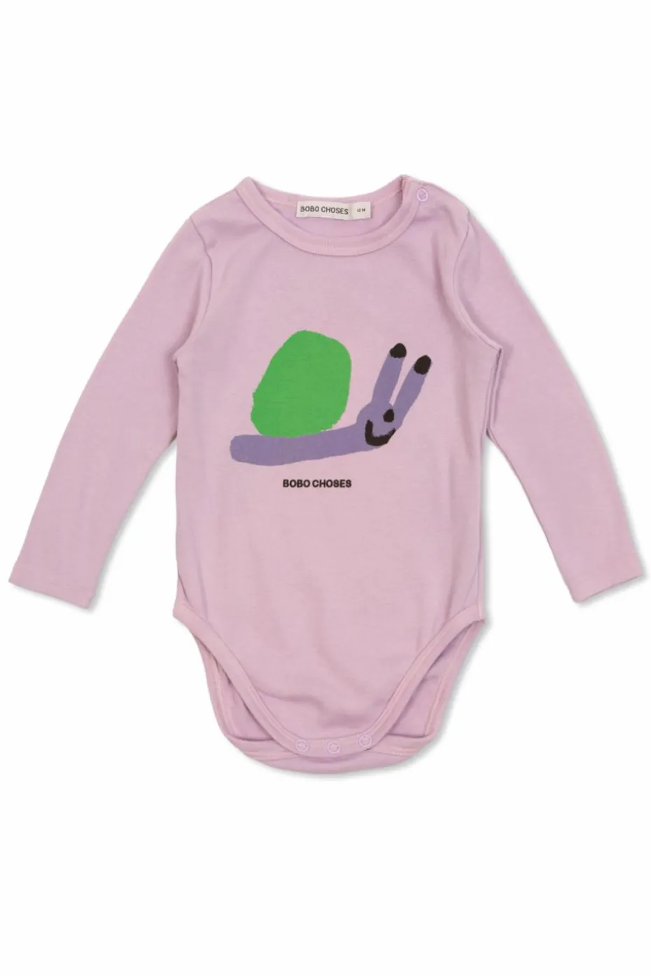 Bobo Choses FIOLETOWY Bawełniane body z nadrukiem