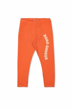 Bobo Choses POMARAŃCZOWY Leginsy z nadrukowanym logo