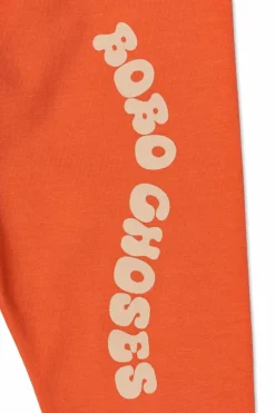Bobo Choses POMARAŃCZOWY Leginsy z nadrukowanym logo
