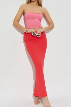 Bond-Eye CZERWONY Spódnica `Freya Maxi`