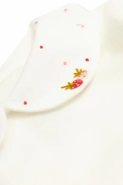 Bonpoint BIAŁY Bawełniane body
