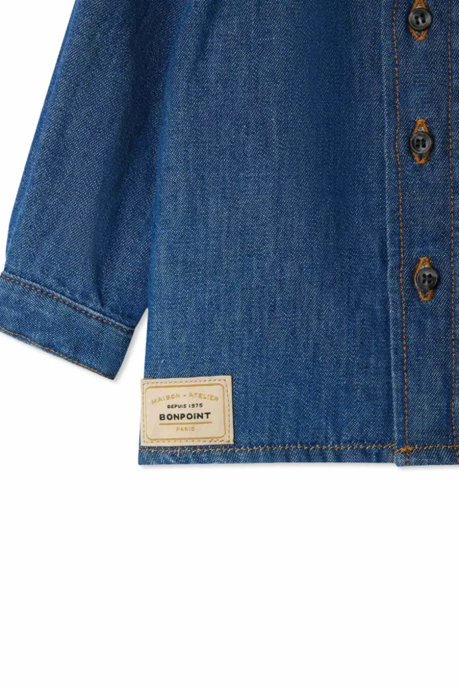 Bonpoint GRANATOWY Koszula jeansowa