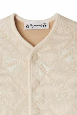Bonpoint kremowy Bluza ze wzorem