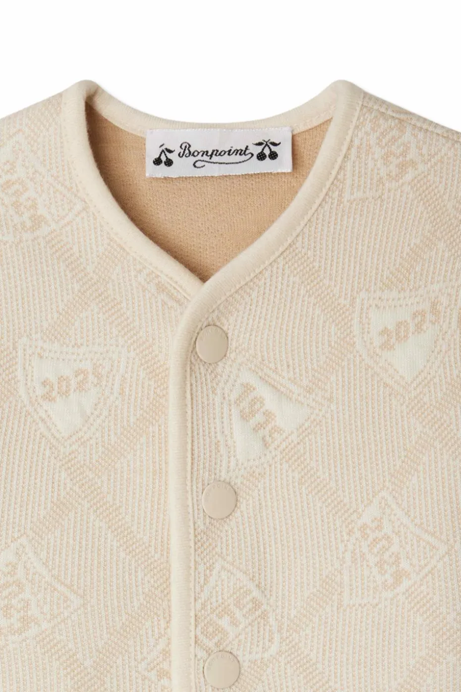 Bonpoint kremowy Bluza ze wzorem