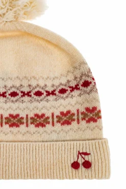 Bonpoint kremowy Wełniana czapka