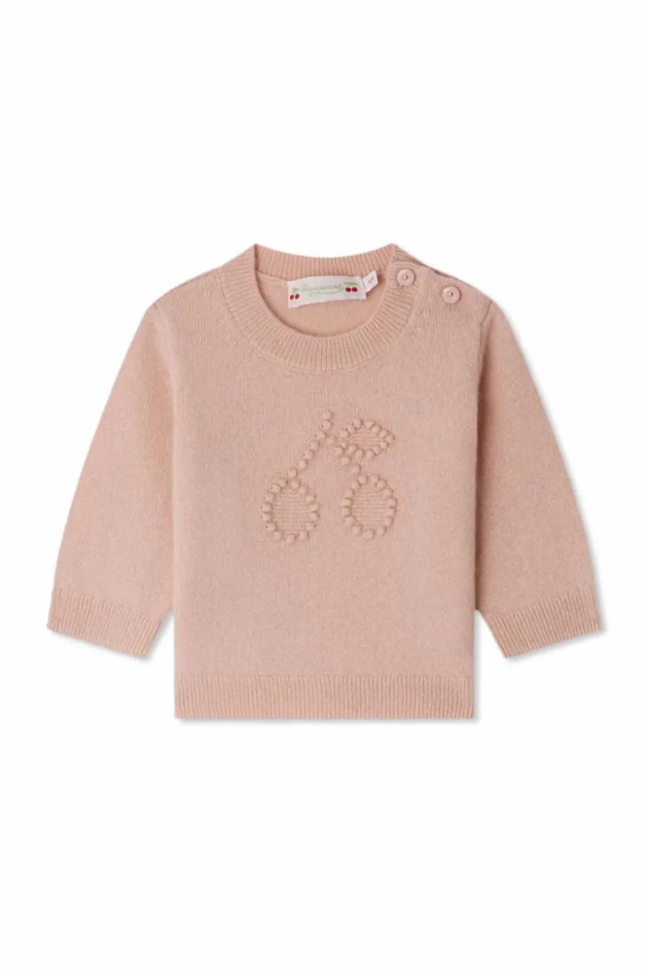 Bonpoint RÓŻOWY Kaszmirowy sweter