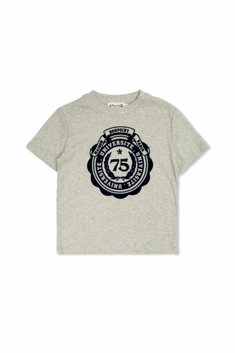 Bonpoint SZARY T-shirt z logo