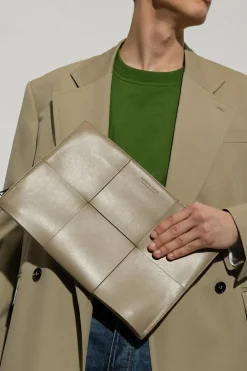 Bottega Veneta beżowy Etui na dokumenty ‘Acro’