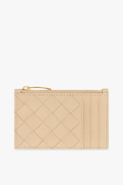 Bottega Veneta beżowy Skórzane etui na karty