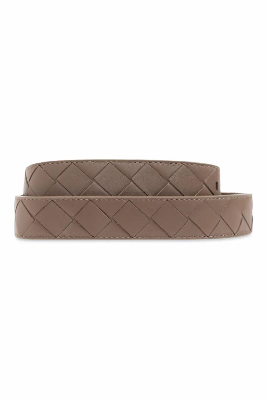 Bottega Veneta beżowy Skórzany pasek