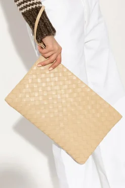 Bottega Veneta beżowy Torba do ręki ‘Pouch Large’