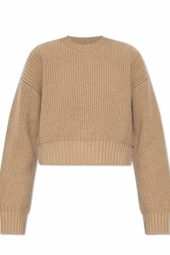 Bottega Veneta beżowy Wełniany sweter