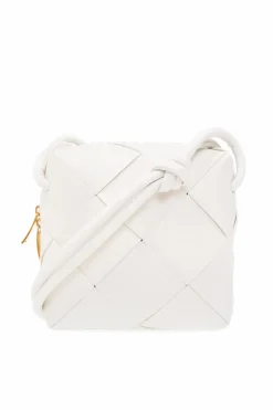 Bottega Veneta BIAŁY Torba na ramię ‘Cassette Mini’