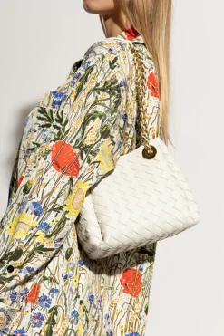 Bottega Veneta BIAŁY Torba na ramię `Parachute Small`
