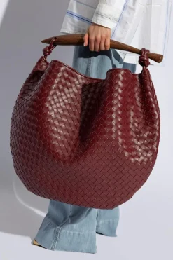 Bottega Veneta BORDO Torba ‘Sardine Maxi’ typu ‘shopper’