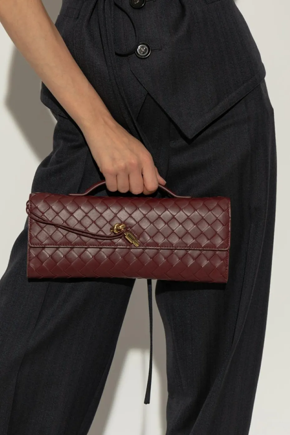 Bottega Veneta BORDO Torba do ręki`Long Andiamo`