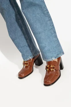 Bottega Veneta BRĄZOWY Buty na obcasie ‘Monsieur’