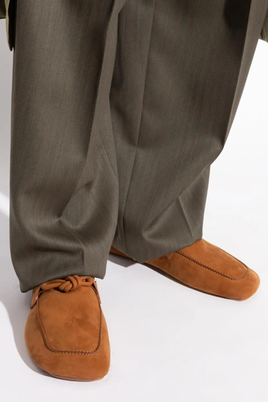 Bottega Veneta BRĄZOWY Buty `Daddy` typu `loafers`