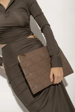 Bottega Veneta BRĄZOWY Kopertówka ‘Cassette’
