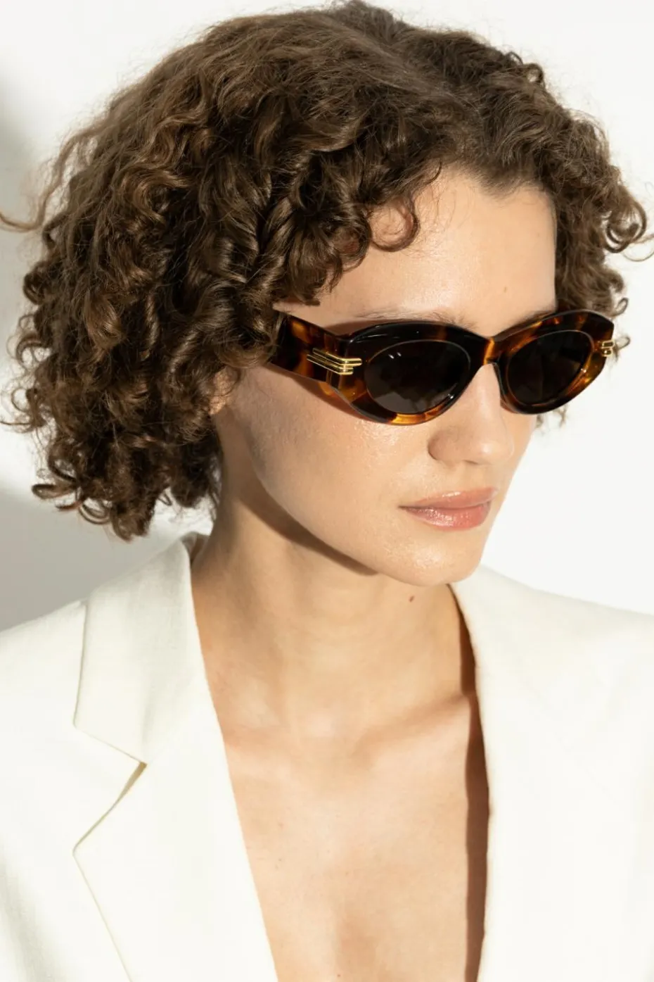 Bottega Veneta BRĄZOWY Okulary przeciwsłoneczne