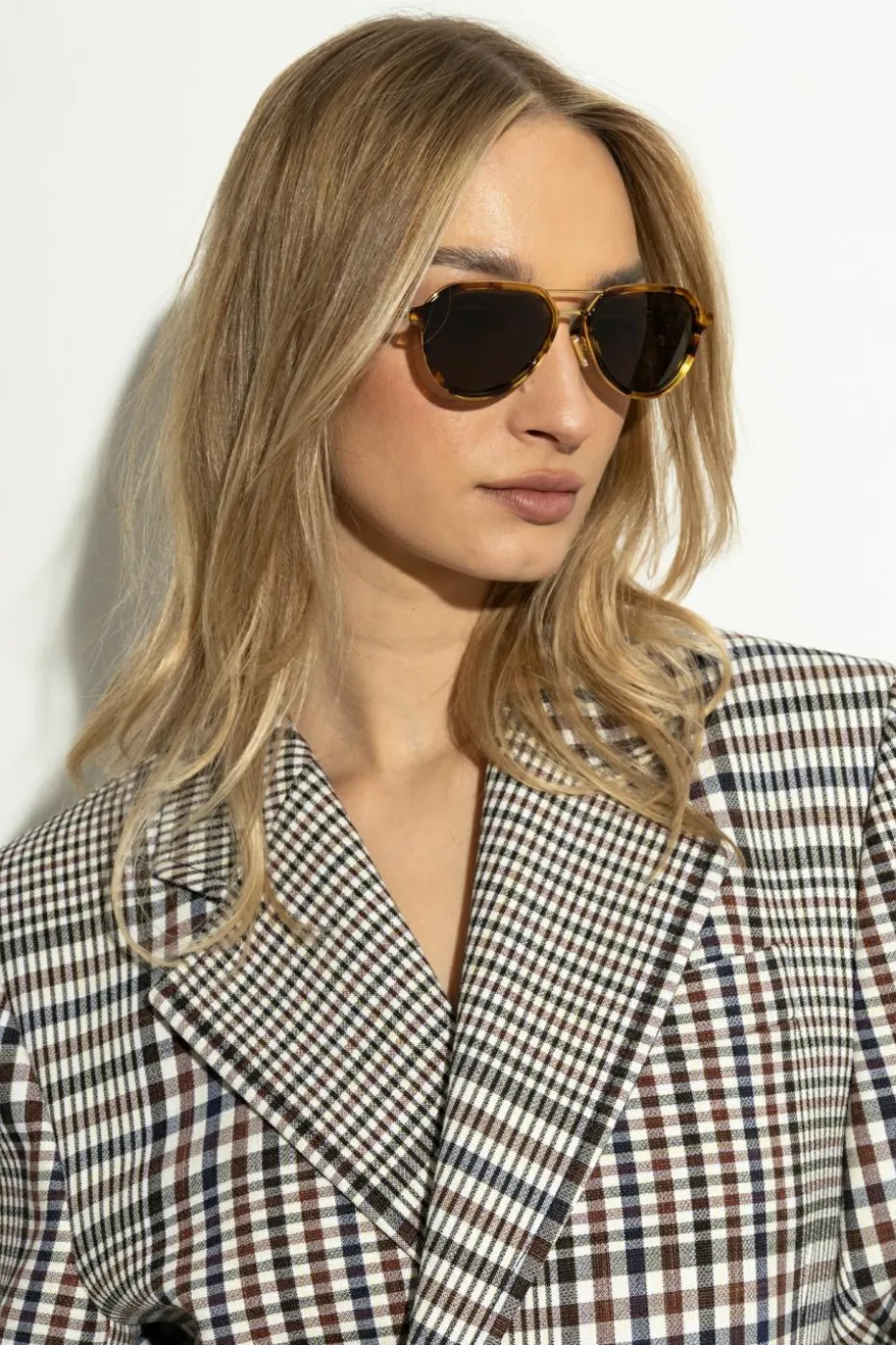 Bottega Veneta BRĄZOWY Okulary przeciwsłoneczne