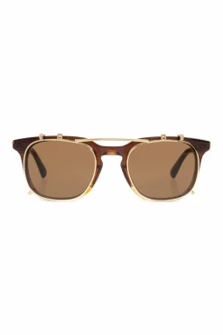 Bottega Veneta BRĄZOWY Okulary korekcyjne z nakładkami przeciwsłonecznymi.