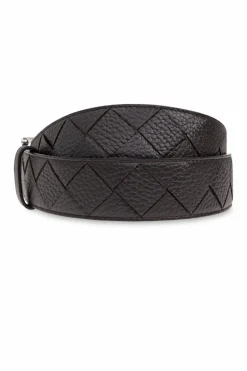 Bottega Veneta BRĄZOWY Skórzany pasek
