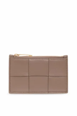 Bottega Veneta BRĄZOWY Skórzane etui na karty