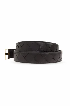 Bottega Veneta BRĄZOWY Skórzany pasek