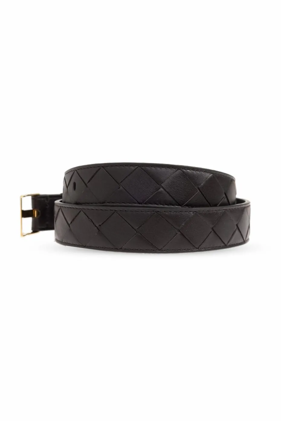 Bottega Veneta BRĄZOWY Skórzany pasek