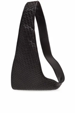Bottega Veneta BRĄZOWY Skórzana torba na ramię `Veneto Sling`