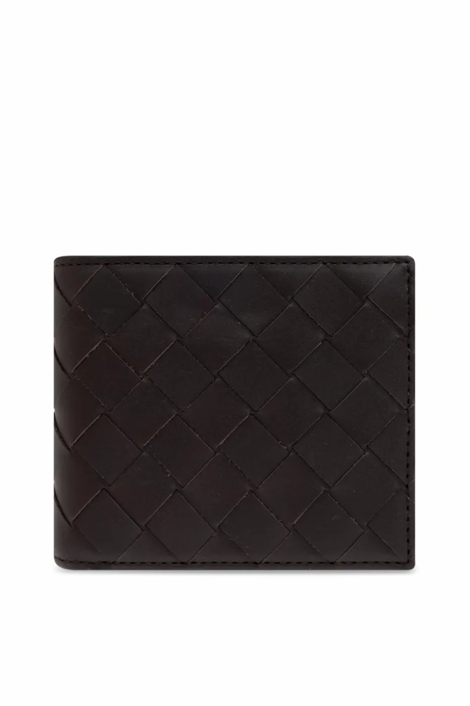 Bottega Veneta BRĄZOWY Skórzany portfel