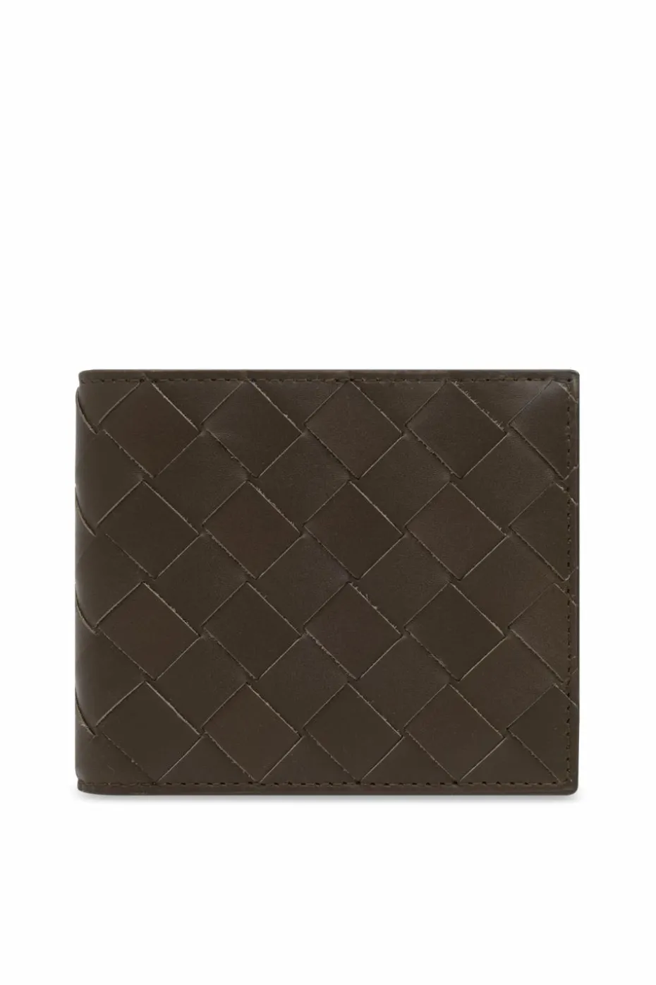 Bottega Veneta BRĄZOWY Skórzany portfel