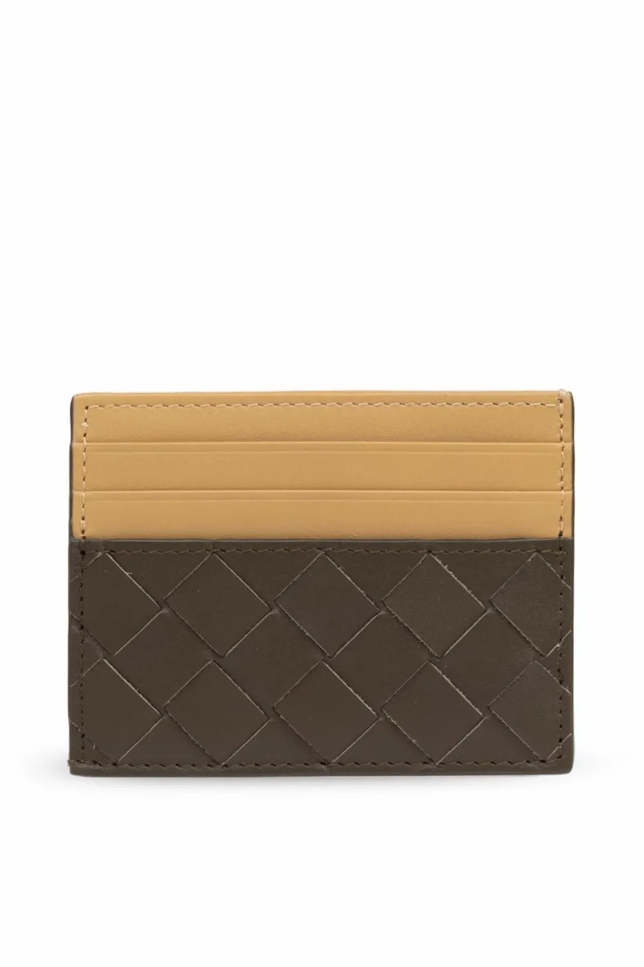 Bottega Veneta BRĄZOWY Skórzane etui na karty