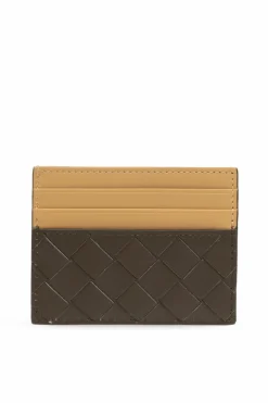 Bottega Veneta BRĄZOWY Skórzane etui na karty