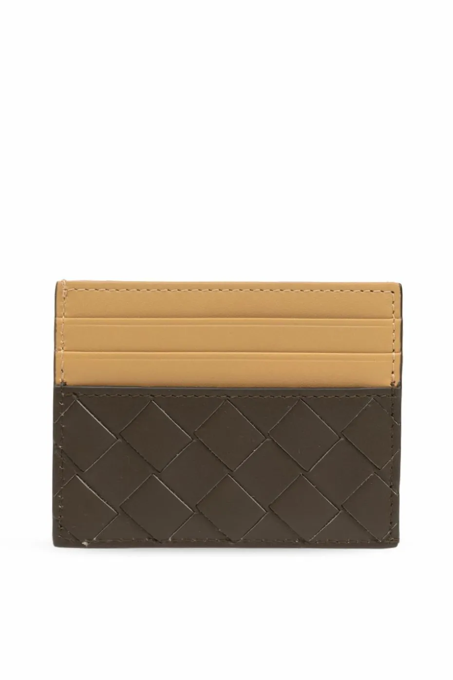 Bottega Veneta BRĄZOWY Skórzane etui na karty