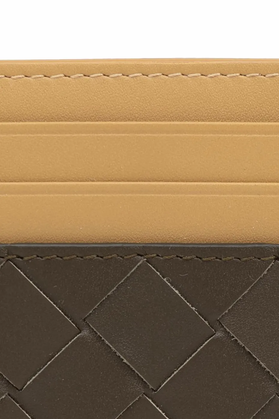 Bottega Veneta BRĄZOWY Skórzane etui na karty