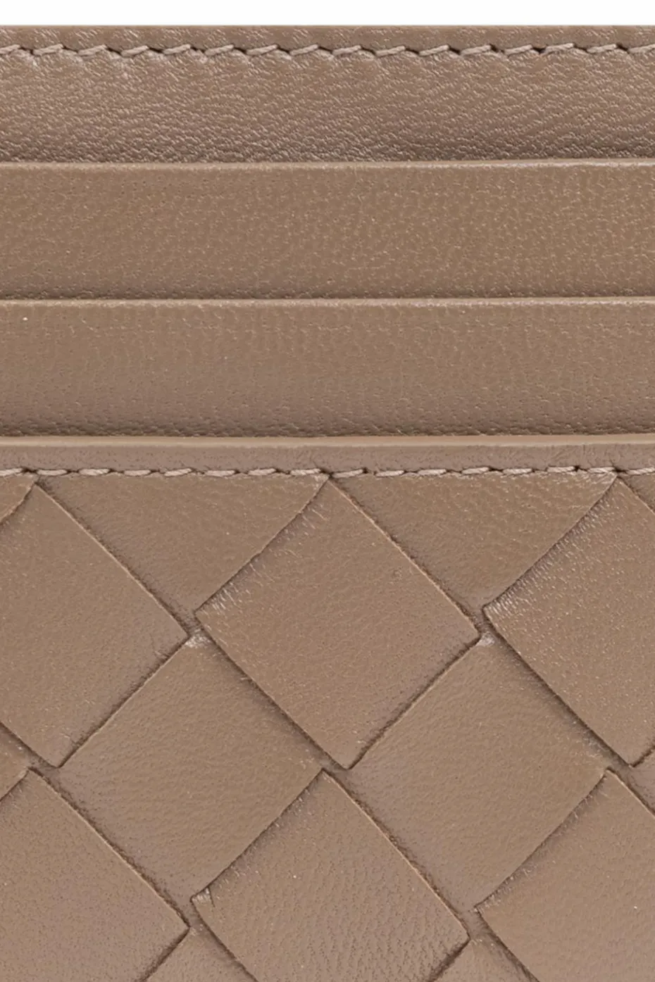 Bottega Veneta BRĄZOWY Skórzane etui na karty